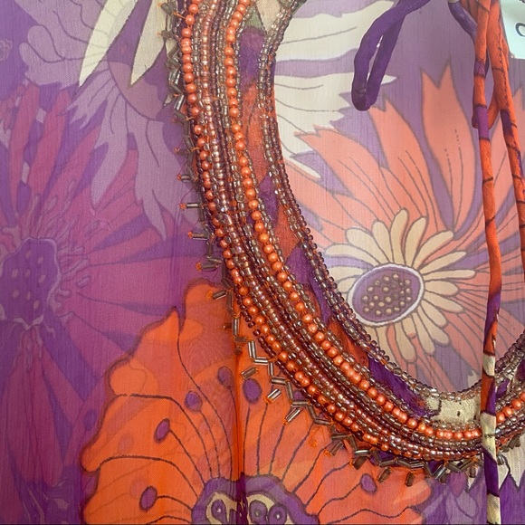 Bela Sol colorful tunic with bead details - Picture 2 of 6